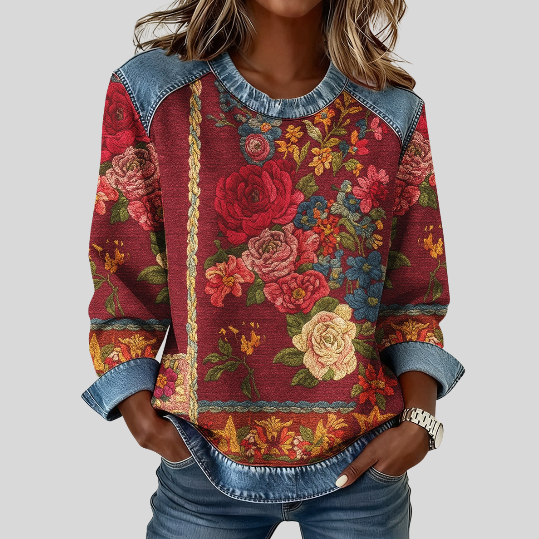 Janina | Bluza z kwiatowym nadrukiem