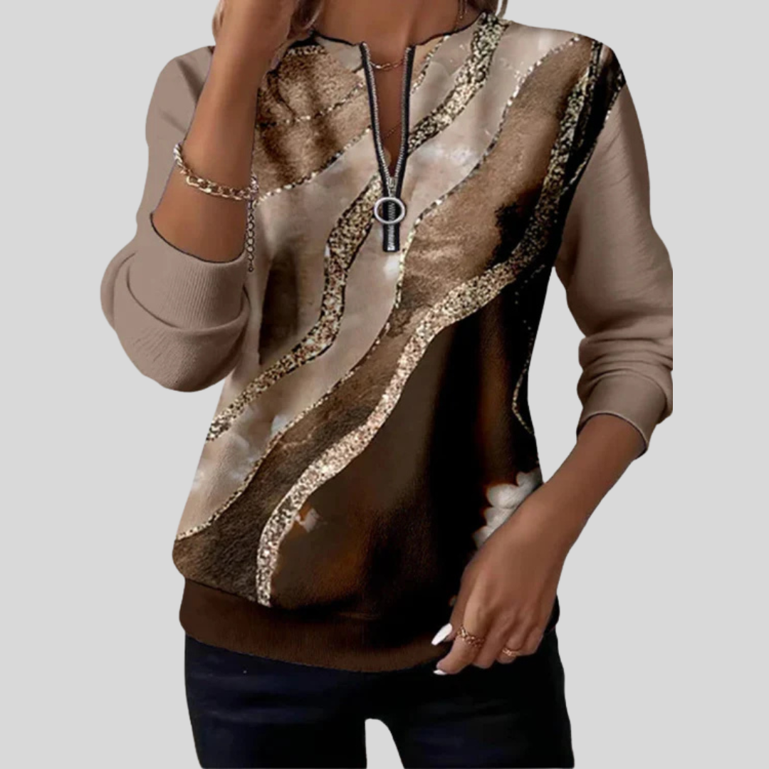 Czeslawa | Bluza z nadrukiem w stylu vintage
