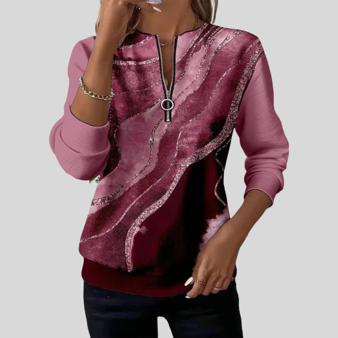 Czeslawa | Bluza z nadrukiem w stylu vintage