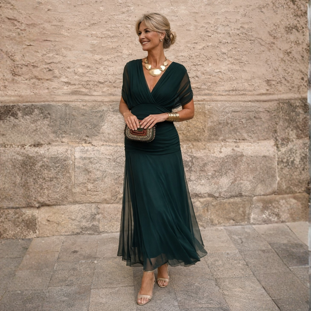 Eliza™ – Elegancka zielona sukienka