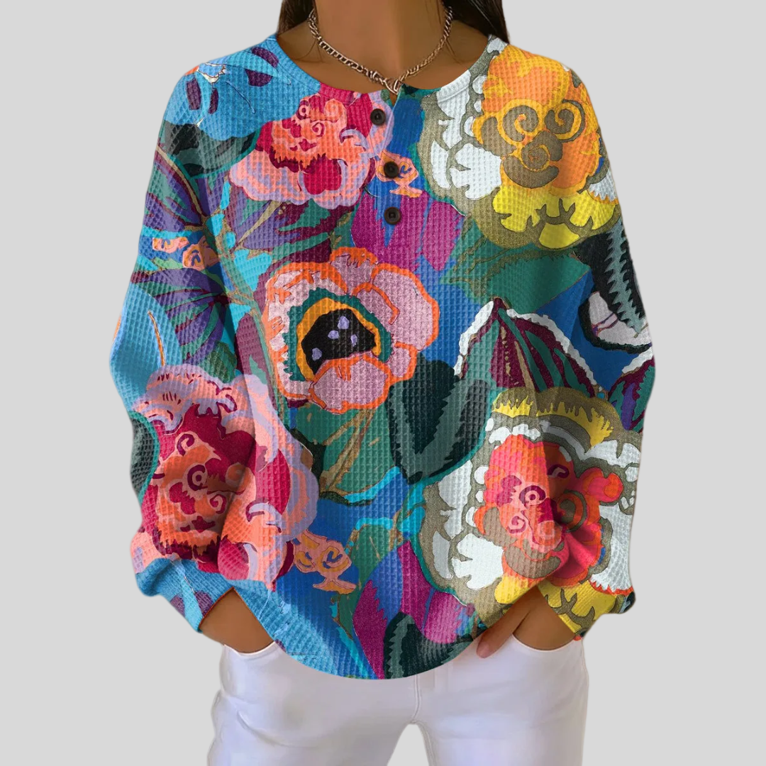 Waleria | Kolorowa bluza w kwiaty