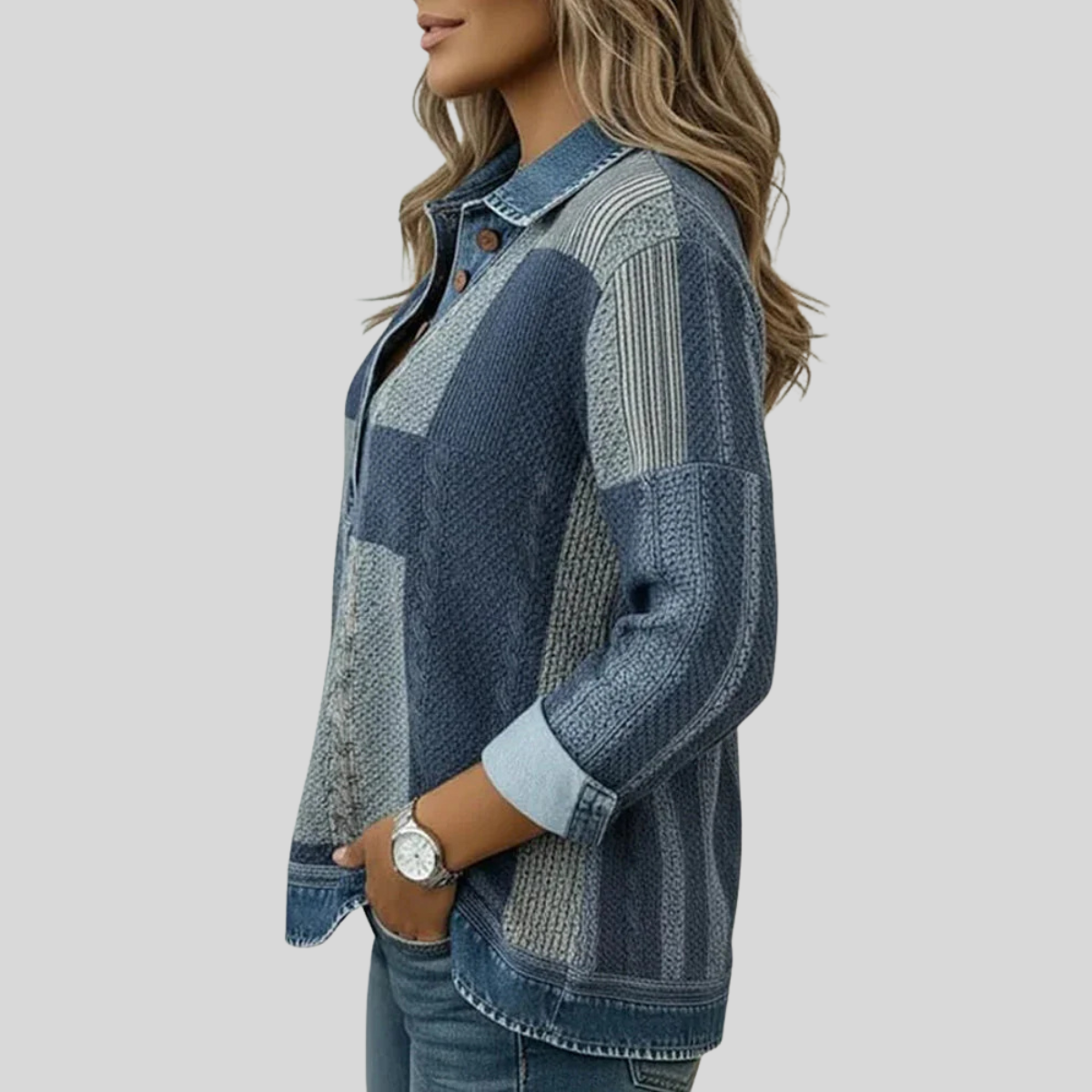 Paula | Bluza z nadrukiem bloków kolorów