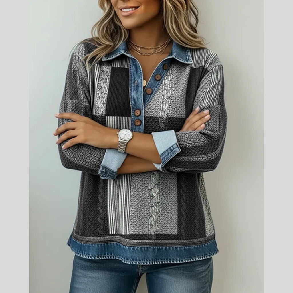 Paula | Bluza z nadrukiem bloków kolorów
