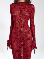 Miriam™ – Półtransparentna sukienka maxi w zwierzęcy print