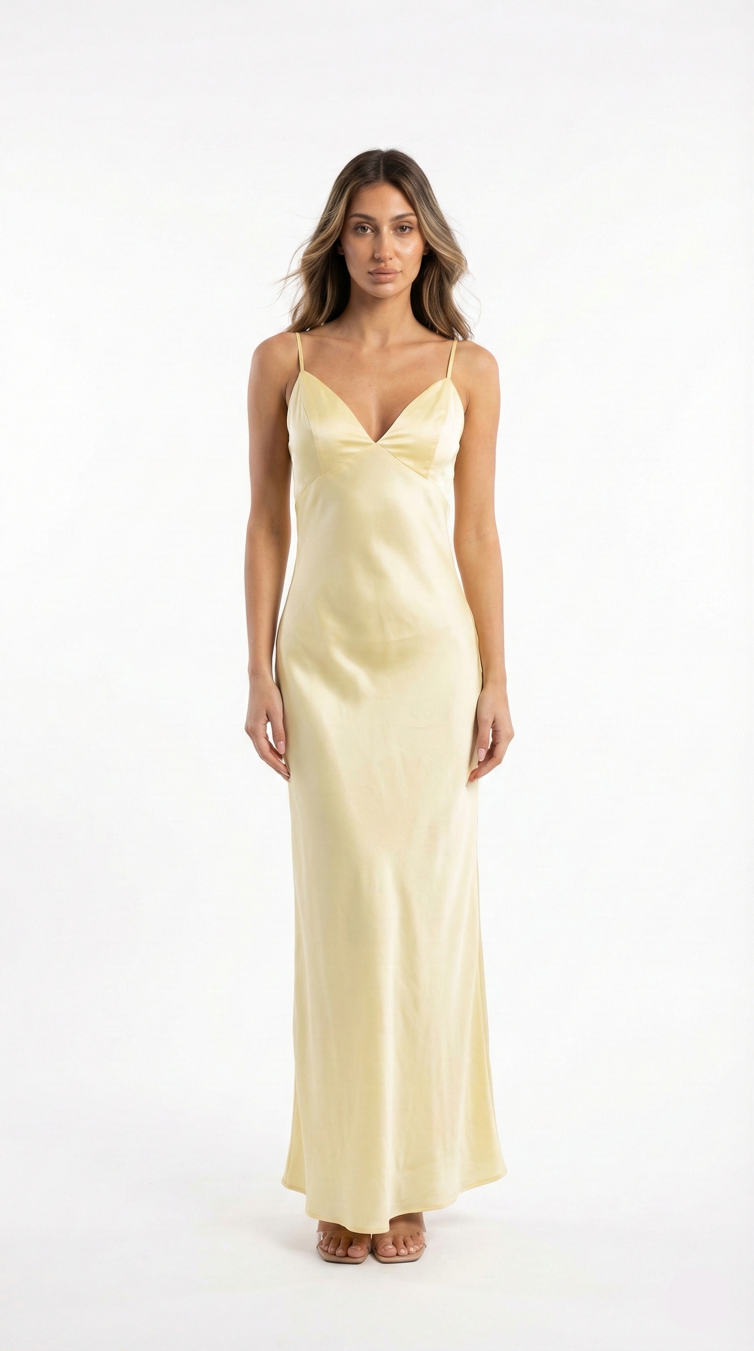 Olga™ – Sukienka maxi slip z jedwabistym wykończeniem