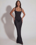 Nela™ – Modelująca sukienka maxi z usztywnianą górą