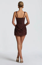 Marika™ – Mini sukienka gorsetowa z krepy o eleganckim kroju