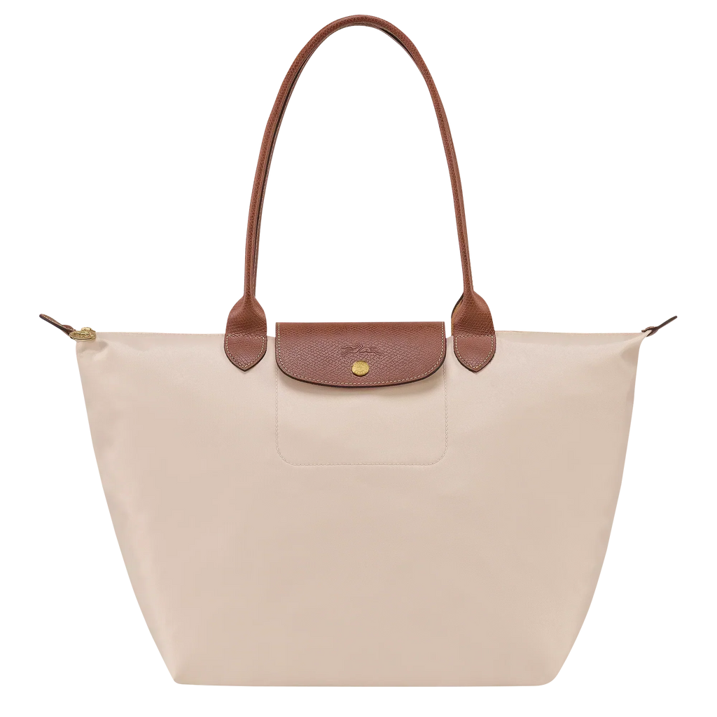 Longchamp – Duża torba Le Pliage | kremowa