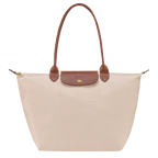 Longchamp – Duża torba Le Pliage | kremowa