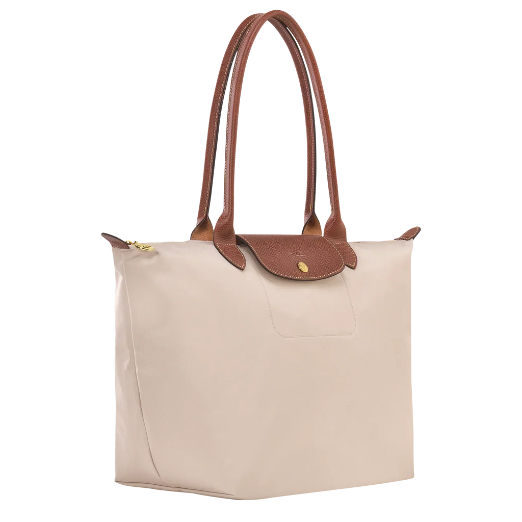 Longchamp – Duża torba Le Pliage | kremowa