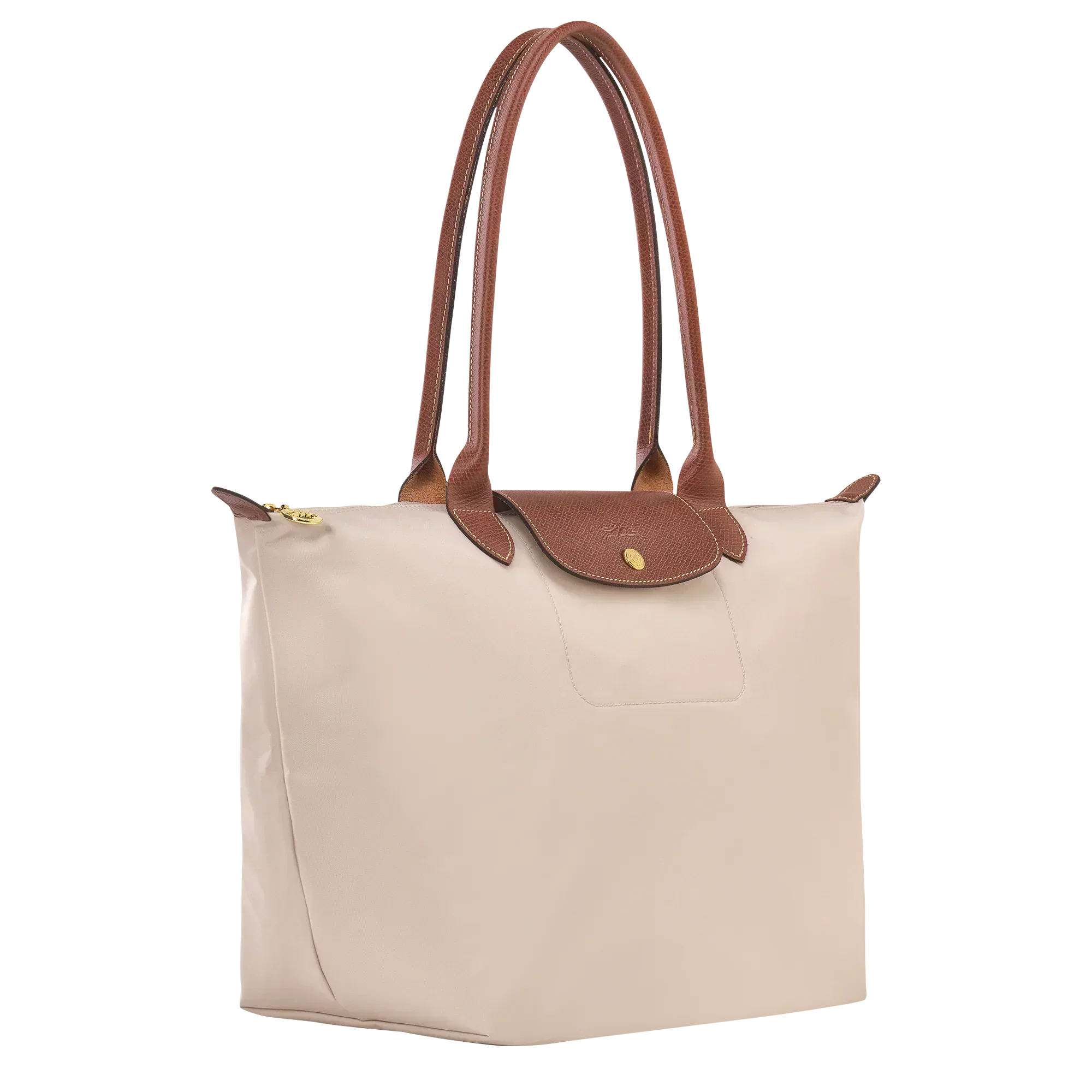 Longchamp – Duża torba Le Pliage | kremowa