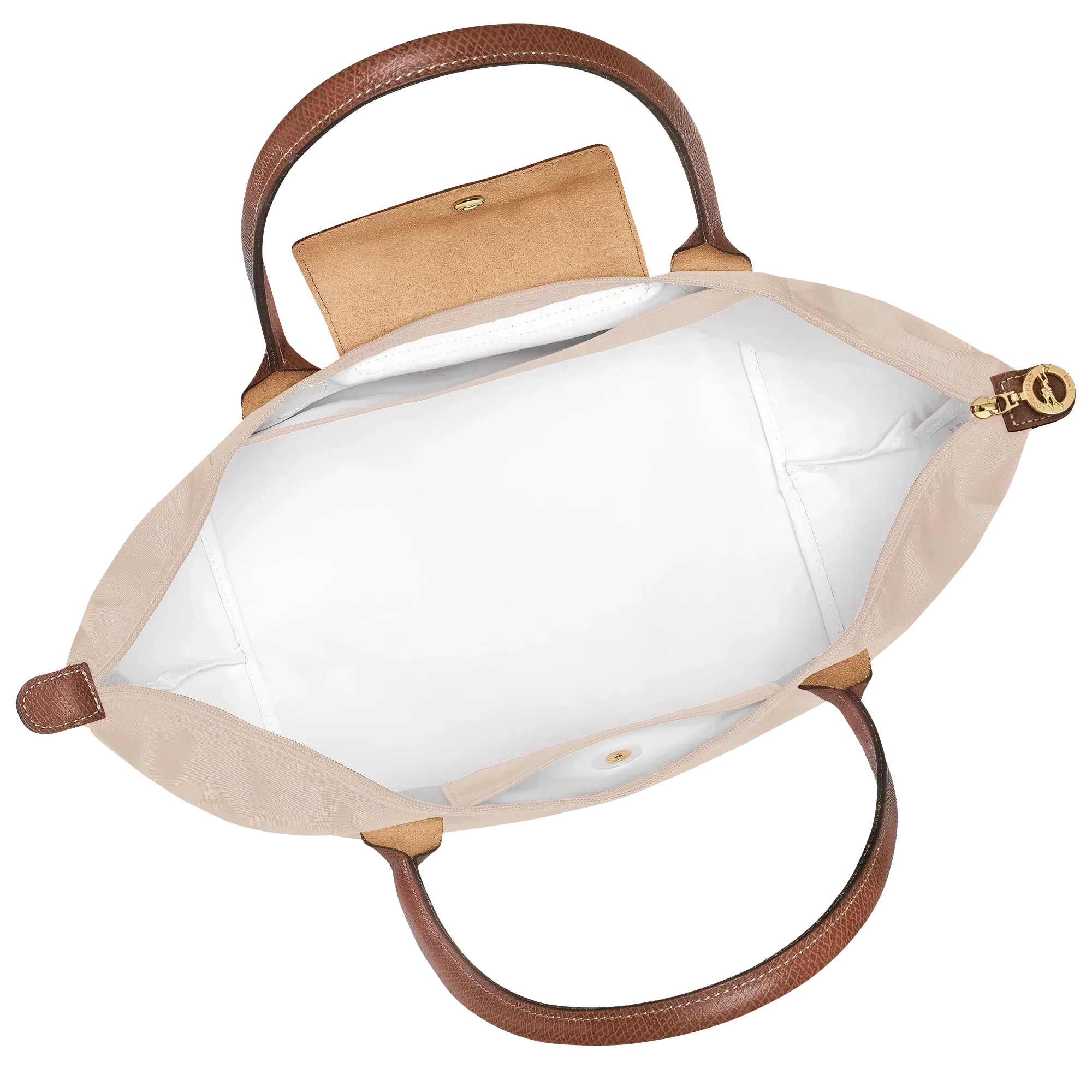 Longchamp – Duża torba Le Pliage | kremowa