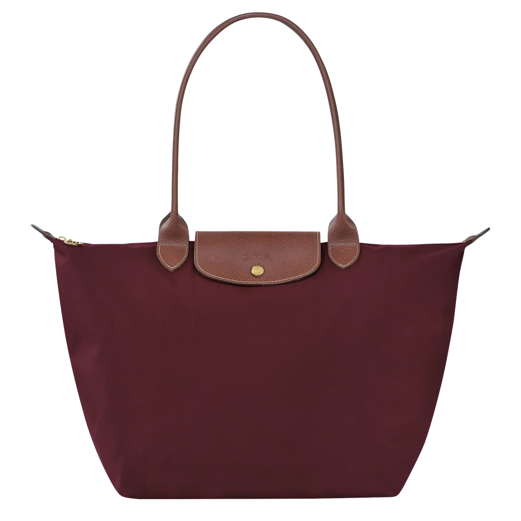 Longchamp – Duża torba Le Pliage | bordowa
