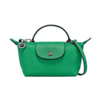 Mini skórzana torebka typu tote – zielona