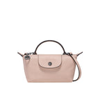 Mini skórzana torebka typu tote – różowa