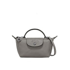 Mini skórzana torebka typu tote – szara