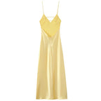 Olga™ – Sukienka maxi slip z jedwabistym wykończeniem