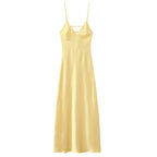 Olga™ – Sukienka maxi slip z jedwabistym wykończeniem