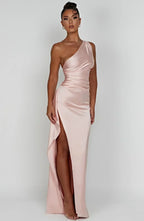 Mira™ – Długa satynowa suknia slip