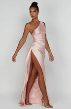 Mira™ – Długa satynowa suknia slip