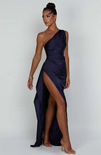 Mira™ – Długa satynowa suknia slip
