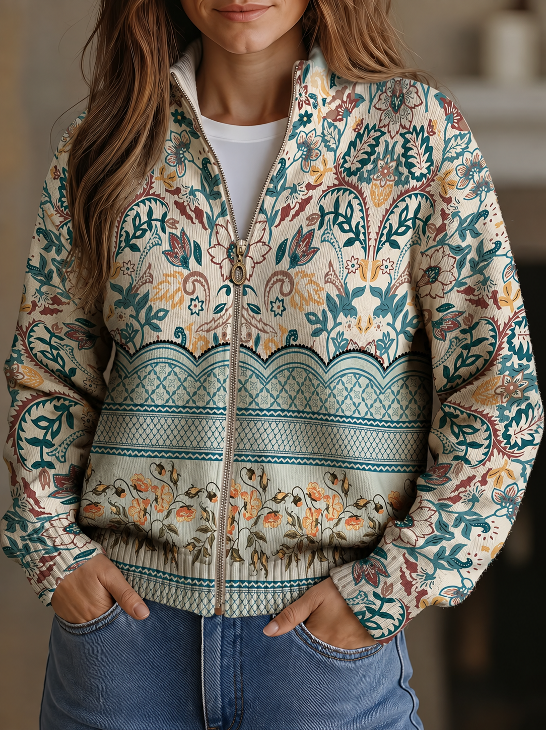Ewa | Vintage kwiatowy botaniczny nadruk granicy