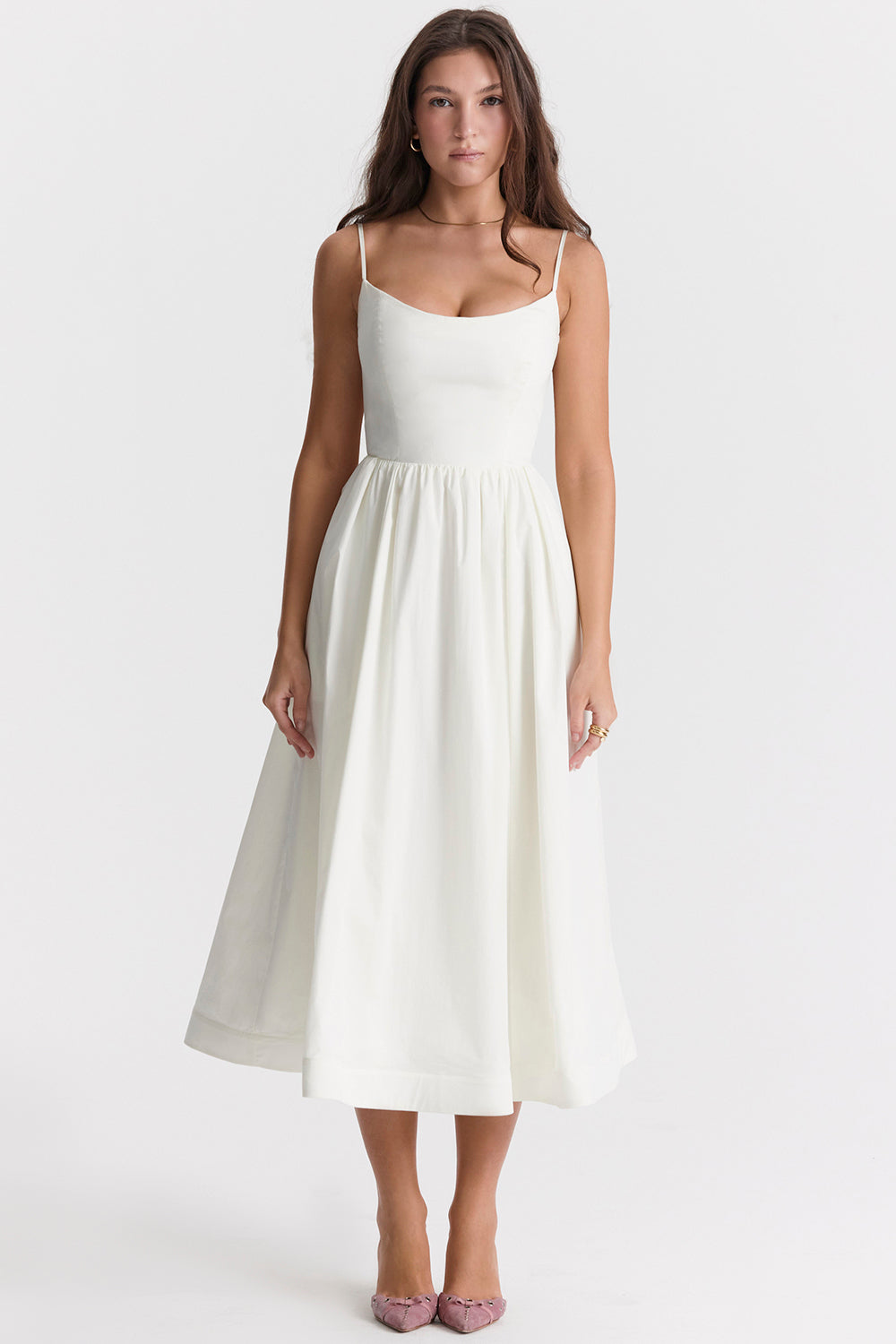 Alicja™ – Elegancka sukienka midi bez rękawów z odkrytymi plecami
