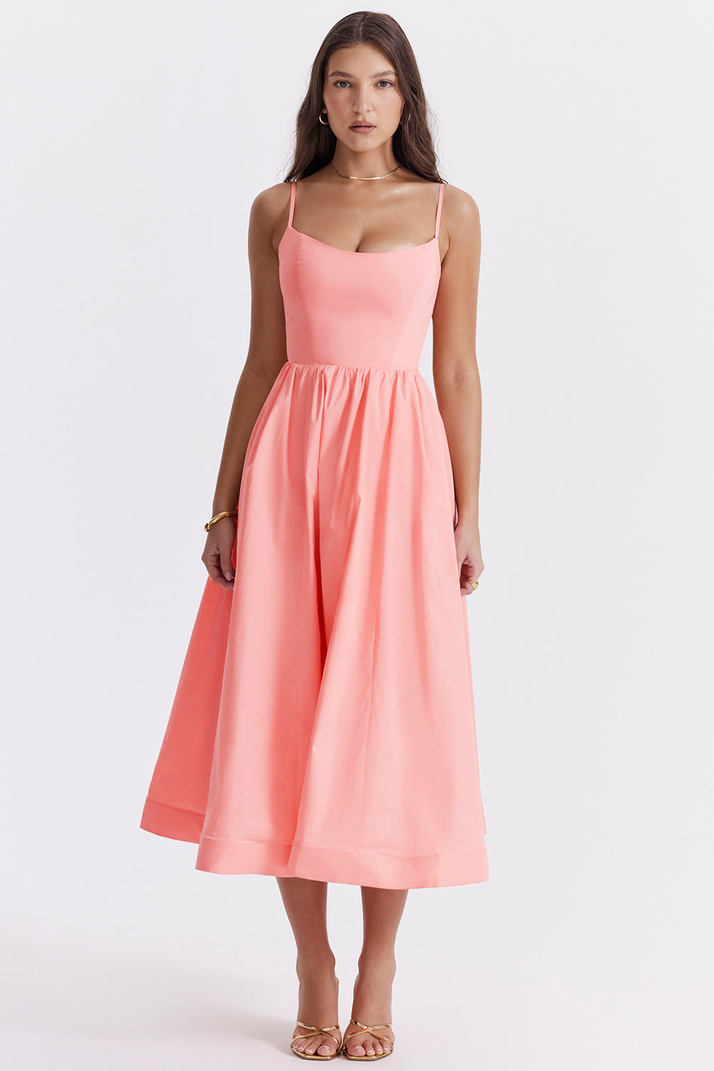 Alicja™ – Elegancka sukienka midi bez rękawów z odkrytymi plecami